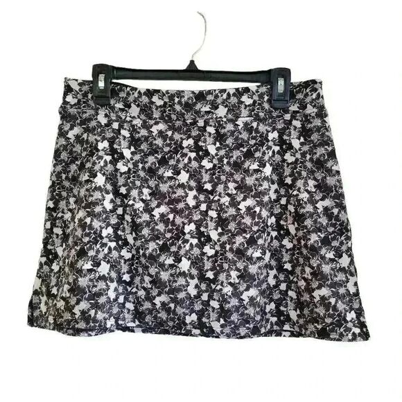Tranquility by Colorado Women's Black & White Floral Poly/Spandex Active Skirt S - Picture 3 of 13